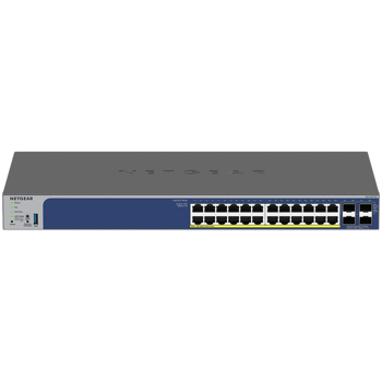 24P GE POE+ SMART SWTH W/10G SFP+, GS728TXP-300EUS