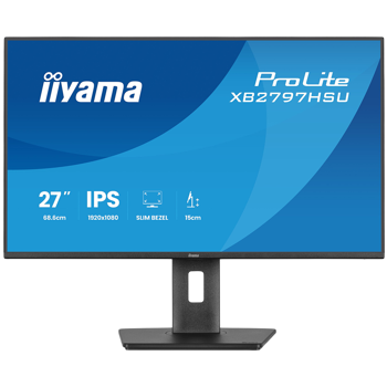 27" IPS panel, 1920x1080 at 120Hz, EyeComfort, 15cm height adjustable stand, 350cd/m2, Speakers, HDMI, DisplayPort, 1ms MPRT, USB 2x3.2 plus 2x USB-C, XB2797HSU-B1