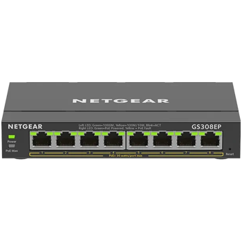 8PT GE PLUS SWCH W/ POE+, GS308EP-100PES