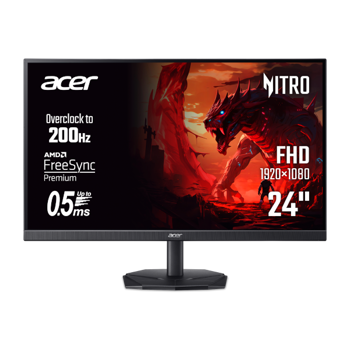 Monitor Acer Nitro KG24FX 23.8" IPS, 2xHDMI, DP, 200Hz, UM.QX1EE.101