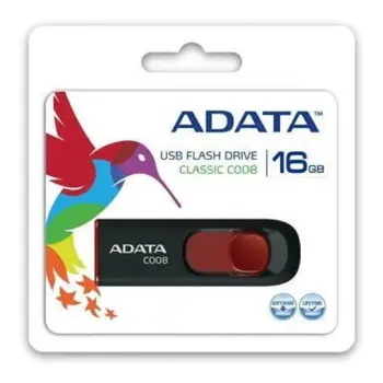 ADATA C008, 16GB, USB2.0, crno-crveni, AC008-16G-RKD