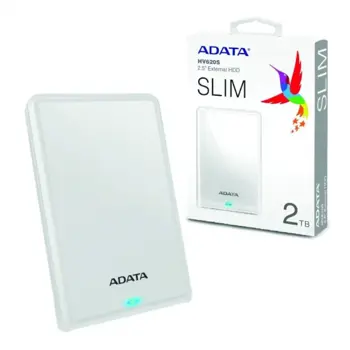 ADATA Ex HDD HV620 Slim, 2TB, usb3.1, bijeli, AHV620S-2TU31-CWH
