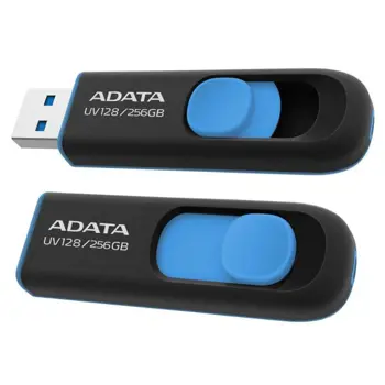 ADATA UV128, 256GB, USB3.2 plavo-crni, AUV128-256G-RBE