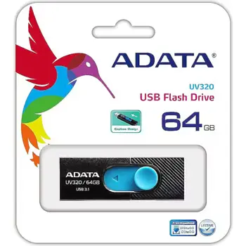 ADATA UV320, 64GB, USB3.2 crno-plavi, AUV320-64G-RBKBL