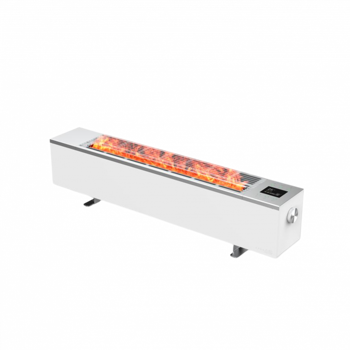 AENO Premium Eco Smart Space Heater, 2000W, 2 power steps, Convection heating type, REAL FIRE effect (12 colors, up to 72h), Humidification, Smart Heating, LED color display, Voice control,  Water tan