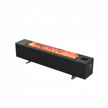 AENO Premium Eco Smart Space Heater, 2000W, 2 power steps, Convection heating type, REAL FIRE effect (12 colors, up to 72h), Humidification, Smart Heating, LED color display, Voice control,  Water tan