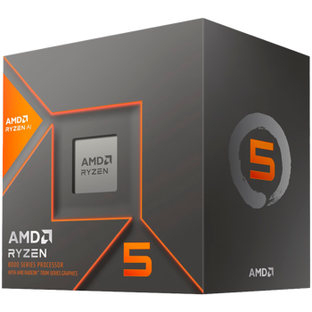 AMD CPU Desktop Ryzen 5 6C/12T 8400F (4.2GHz/4.7GHz,22MB,65W,AM5) box, with Wraith Stealth Cooler, 100-100001591BOX