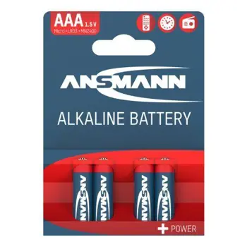 Ansmann Alkaline Battery AAA LR03 4 pcs. paper blister, ANS-5015553