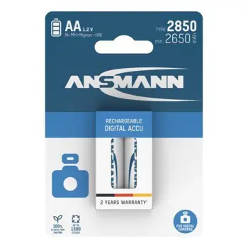 Ansmann Digital NiMH Rechargeable battery AA HR6 type 2850 (min. 2650 mAh) 2 pcs. blister packaging, ANS-5035082