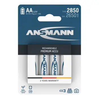 Ansmann NiMH Rechargeable battery AA HR6 type 2850 (min. 2650 mAh) 4 pcs. blister packaging, ANS-5035212