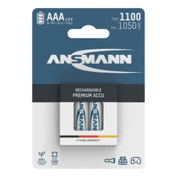 Ansmann NiMH Rechargeable battery AAA HR03 type 1100 (min. 1050 mAh) 4 pcs. blister packaging, ANS-5035232