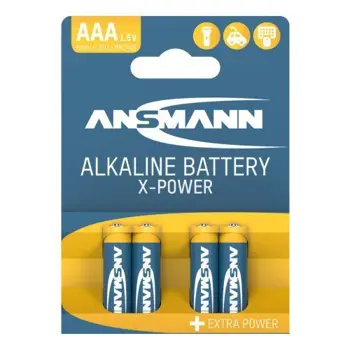 Ansmann X-Power Alkaline Battery AAA LR03 4 pcs. paper blister, ANS-5015653