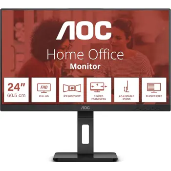 AOC 24E3QAF 23,8", VGA, HDMI, DP, zvuč., HAS, 24E3QAF