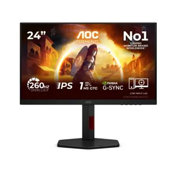 AOC LCD 23,8" Fast IPS, 1ms, 260Hz, AOC-24G4ZR-EZ
