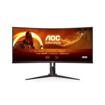 AOC LCD 34" curved, VA, 4ms, 180 Hz, AOC-CU34G2XP-BK