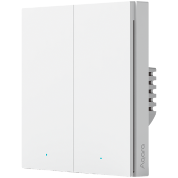 Aqara Smart Wall Switch H1 (no neutral, double rocker): Model No: WS-EUK02; SKU: AK072EUW01, WS-EUK02-WHITE