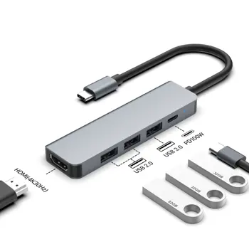 Asonic 5u1 USB C na HDMI, U2/U3.0,C, aluminij, N-U3H1C5