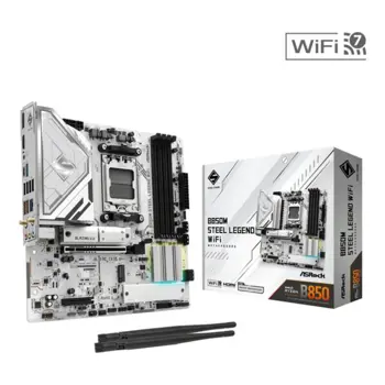 Asrock AMD AM5 B850M STEEL LEGEND WIFI, ASR-B850M STEEL WIFI-RMA
