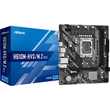 Asrock Intel LGA1700 H610M-HVS M.2 R2.0, ASR-H610M-HVS M.2 R2