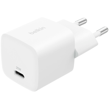BELKIN 25W USB-C PD WALL CHARGER WITH PPS, WHT, WCA012KQWH