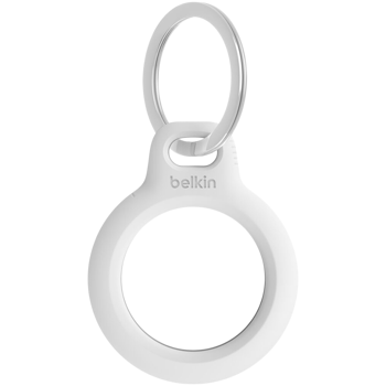BELKIN Secure Holder with Keyring for Airtag - White, F8W973BTWHT