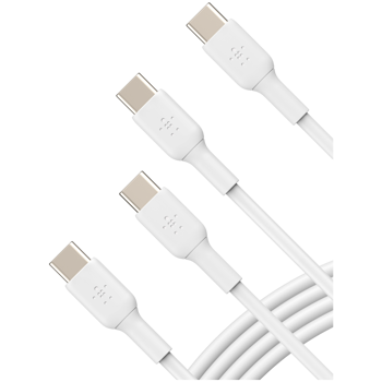 BELKIN USB-C to USB-C PVC White 1m Twin Pack, CAB003BT1MWH2PK