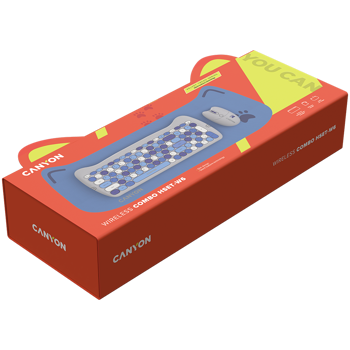 CANYON HSET-W6 EN/AD Keyboard+Mouse Kitty Edition AAA+АА Wireless Blue, CNS-HSETW6BL-AD