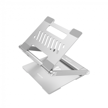 Canyon Laptop stands with hub, TYPE C F to HDMI2.0+2USB3.0+USBC3.0+RJ45+PD, TYEP C TO C cable 1m white with Emarker: HUSB332A, Material: Aluminum case+ABS+PS, Size: 245x240x27.2+/-0.3mm, Weight:1304g,