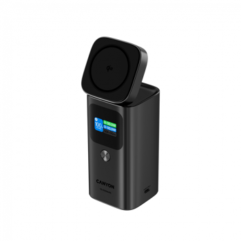 CANYON Qi2 magnetic power bank OnPower 150 15000mAh Aluminium Dark grey, CNS-CPB150DG
