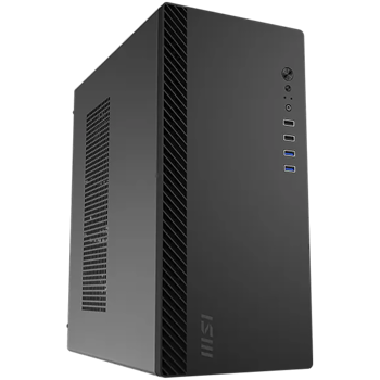 Chassis MSI PRO SHIELD M100P, Mini Tower, mATX, 1x 80 mm Preinstalled Fan, 2x USB 3.0, 2x USB 2.0, Audio Jack, 312 x 166 x 354 mm, PRO SHIELD M100P