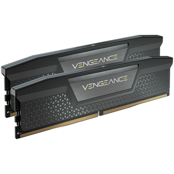 CORSAIR DDR5, 5600MT/s 64GB 2x32GB DIMM, 40-40-40-77, Std PMIC, XMP 3.0, VENGEANCE DDR5 Black Heatspreader, Black PCB, 1.25V, CMK64GX5M2B5600C40