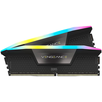 CORSAIR DDR5, 6400MT/s 32GB 2x16GB DIMM, 32-40-40-84, Std PMIC, XMP 3.0, VENGEANCE RGB DDR5 Black Heatspreader, RGB LED, 1.4V, CMH32GX5M2B6400C32