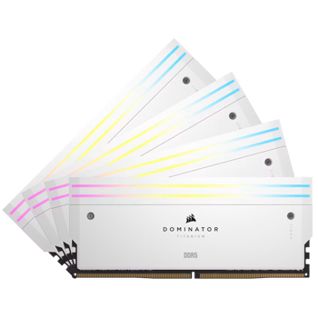 CORSAIR DOMINATOR TITANIUM 64GB (4 x 16GB) DDR5 6400 CL32-40-40-84 1.40V Intel XMP - WHITE, CMP64GX5M4B6400C32W
