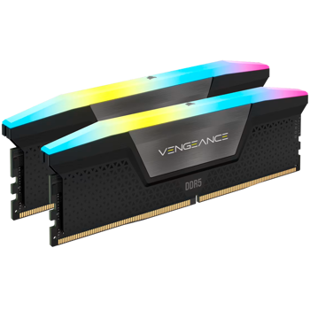 CORSAIR VENGEANCE RGB DDR5 32GB (2 x 16GB) DDR5 6200 CL36-46-46-100 1.35V Intel XMP - BLACK, CMH32GX5M2E6200C36