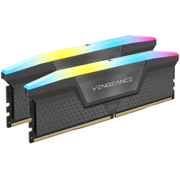 CORSAIR VENGEANCE RGB DDR5 64GB (2 x 32GB) DDR5 5600 CL40-44-44-90 1.25V AMD EXPO & Intel XMP - Gray, CMH64GX5M2D5600Z40