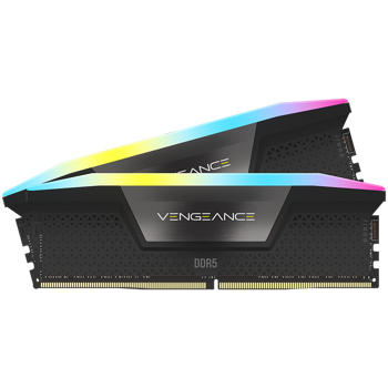 CORSAIR VENGEANCE RGB DDR5 64GB (2x32GB) DDR5 6000 CL30-36-36-76 1.4V Std PMIC Intel XMP Memory- Black, CMH64GX5M2B6000C30