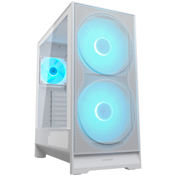 COUGAR AIRFACE 180 PC Case, Mid Tower, White, CGR-5VA4W-RGB