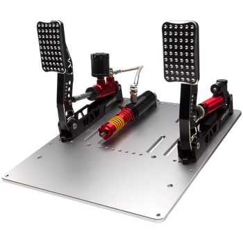 Crimson Edition | Hydraulic Dual-pedal Set | 100kg Loadcell | Standard Throttle Plate, P2000-S100RF