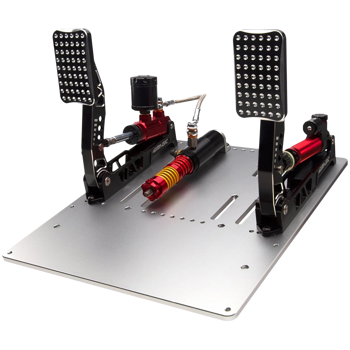 Crimson Edition | Hydraulic Dual-pedal Set | 200kg Loadcell | Standard Throttle Plate, P2000-S200RF