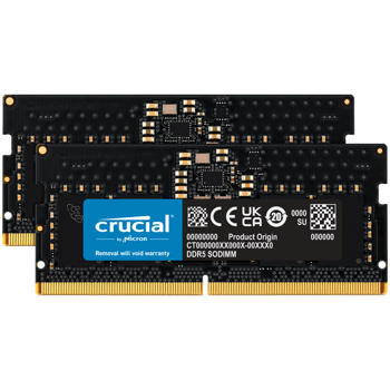Crucial 32GB Kit (2x16GB) DDR5-4800 SODIMM CL40 (16Gbit), CT2K16G48C40S5