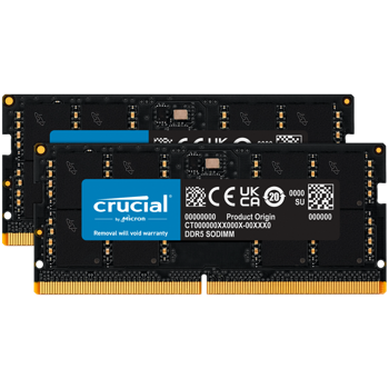 Crucial 96GB Kit (2x48GB) DDR5-5600 SODIMM CL46 (16Gbit), CT2K48G56C46S5