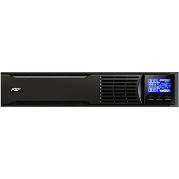 Fortron Source UPS Champ Rack - IEC 1000VA/900W, On-line double conversion, USB, RS-232, IEC C13x6, 2×9Ah, LCD, 75374