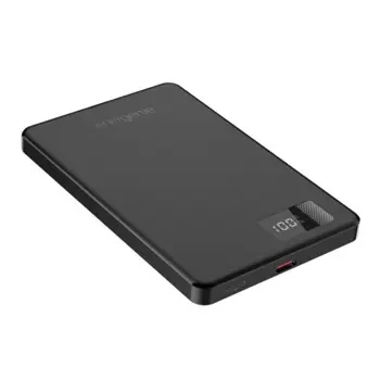Gembird 15 W Magnetic wireless powerbank with LCD, 5000 mAh, black, GEM-PB05-WPC15M-LCD1