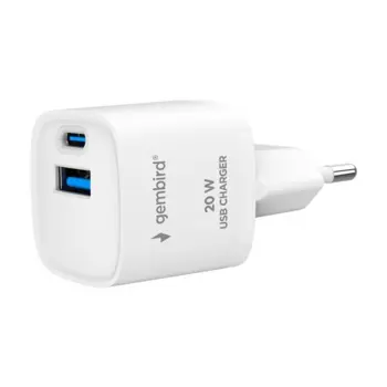 Gembird 2-port 20W USB fast charger, GEM-TA-UC-PDQC20-W01