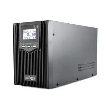 Gembird 2000 VA pure sine wave UPS, LCD display, 2 x Schuko 3 x C13 outputs, USB, black, GEM-EG-UPS-PS2000-02