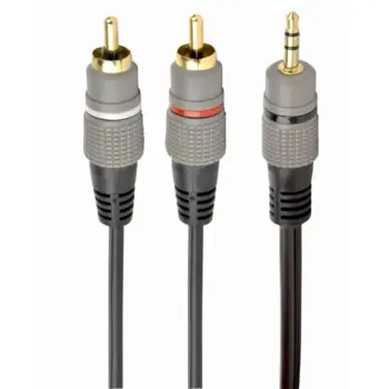 Gembird 3.5 mm stereo plug to 2*RCA plugs 2.5m cable, gold-plated connectors, GEM-CCA-352-2.5M