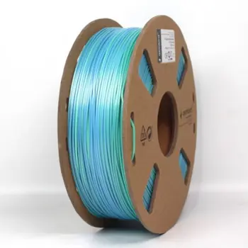 Gembird Filament, PLA Silk Rainbow, blue green, 1.75 mm, 1 kg, GEM-3DP-PLA-SK-01-BG