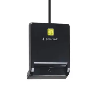 Gembird USB smart card reader, black, GEM-FD2-SCR