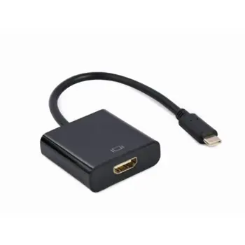 Gembird USB Type-C to HDMI adapter cable, 4K@30Hz, 15 cm, black GEM-A-CM-HDMIF-03