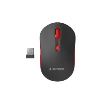 Gembird Wireless optical mouse, black red, GEM-MUSW-4B-03-R